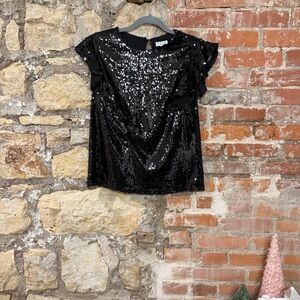 TCEC Black Sequin Blouse